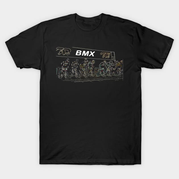 bmx start gate T-Shirt by rickylabellevie